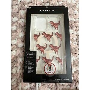 Coach Rexy Red Dinosaur IPhone 15 Pro Max Protective MagSafe Clear Phone Case